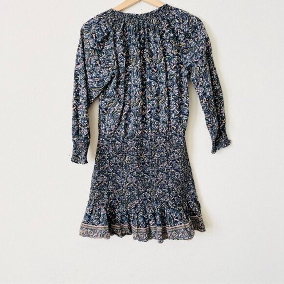 Veronica Beard SIZE 4 Karlina paisley smocked mini dress - Picture 6 of 6